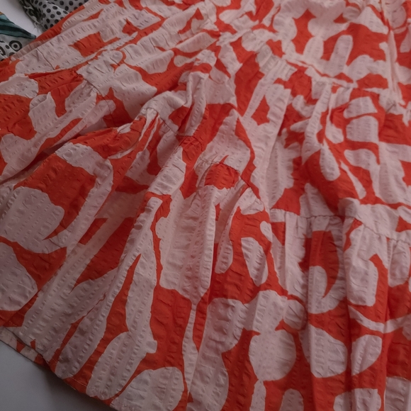 Nordstrom Christina Martinez Red & White Tie-Shoulder Sundress Sz M - Picture 10 of 11